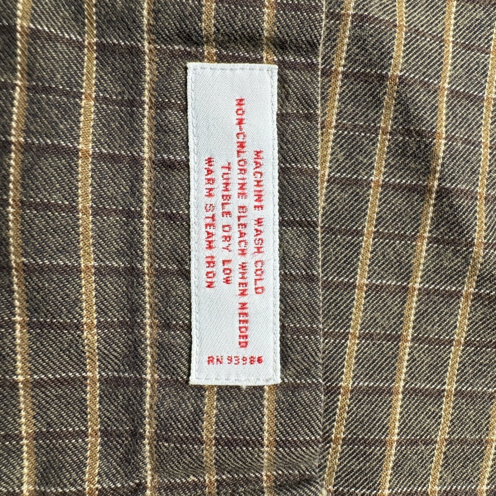 Brooks Brothers 346 Mens XL Brown Plaid Cotton Wool Flannel Button Down Shirt - Picture 4 of 8